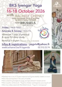 Workshop with Rachely Cheney, senior-junior advanced 1, certified Iyengar Yoga Instructor